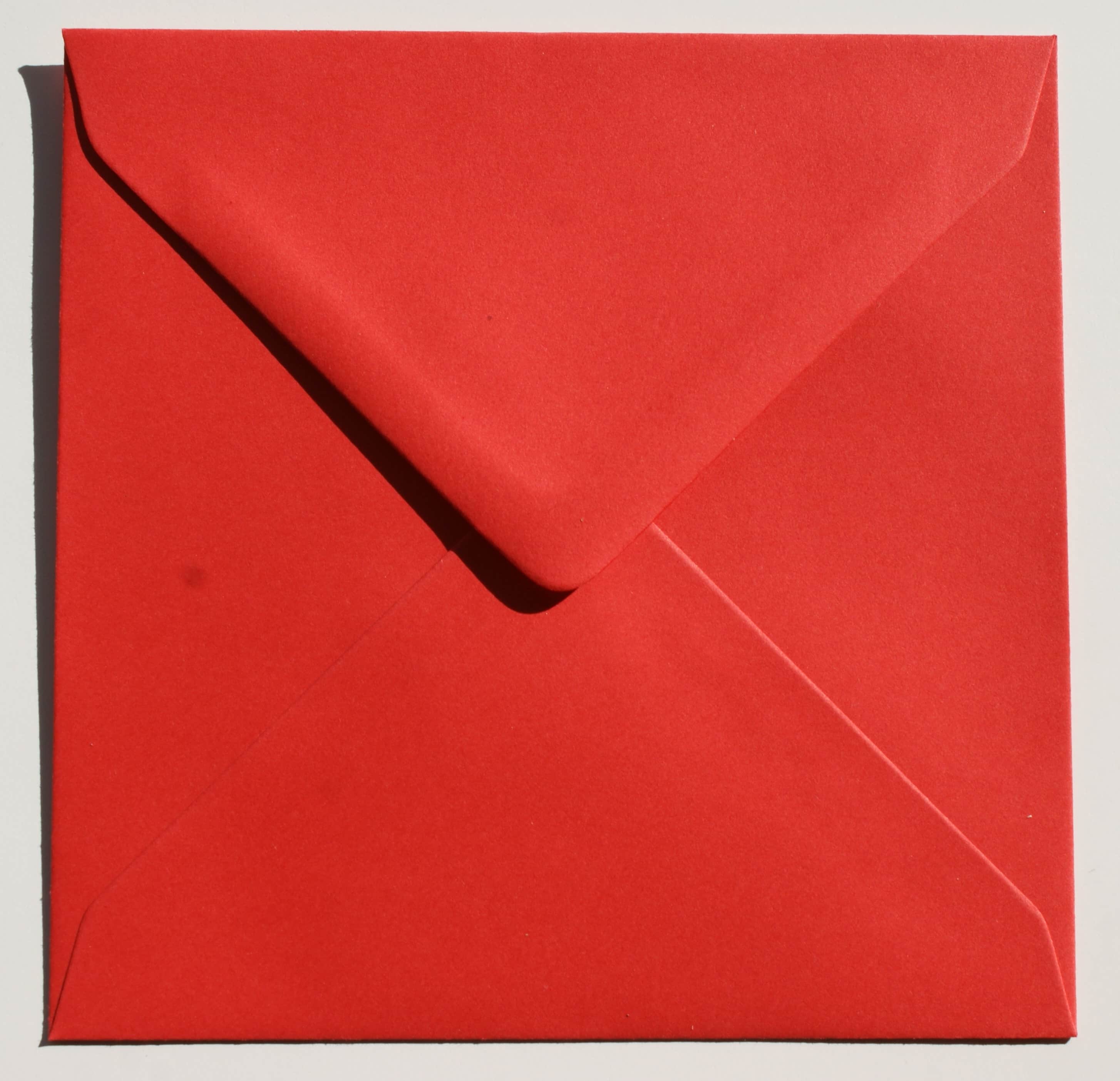 Briefumschlag Quadratisch 130x130 mm, Rot